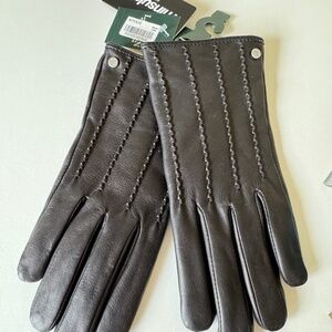 Ralph Lauren Black Leather Gloves Womens Size S Thinsulate NWT